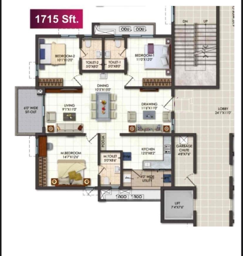 3Bhk Gated Community Flat For Sale Rajapushpa Provincia